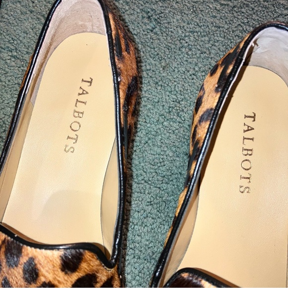 Talbots Brown Leopard Tassel Loafers - Picture 2 of 6